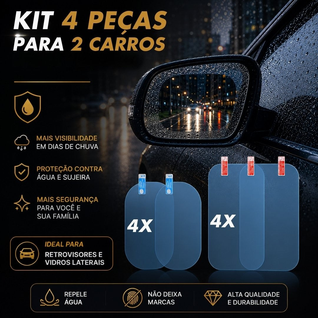 4-Piece Premium Side Mirror Film Kit – Clear Vision in the Rain