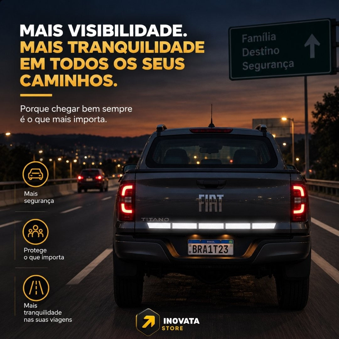 Fita de Segurança Refletiva — Evite Batidas Traseiras