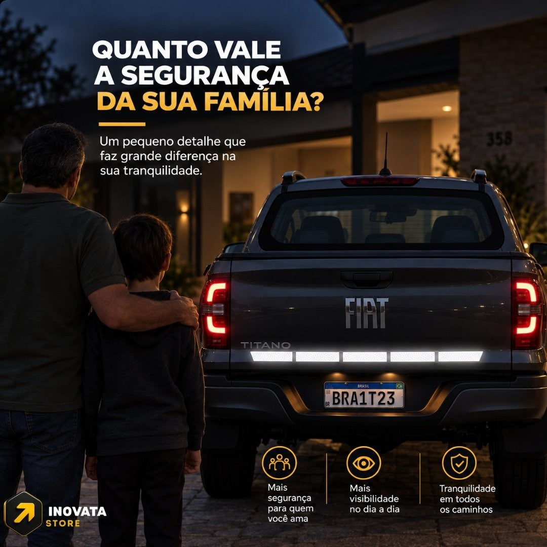 Fita de Segurança Refletiva — Evite Batidas Traseiras