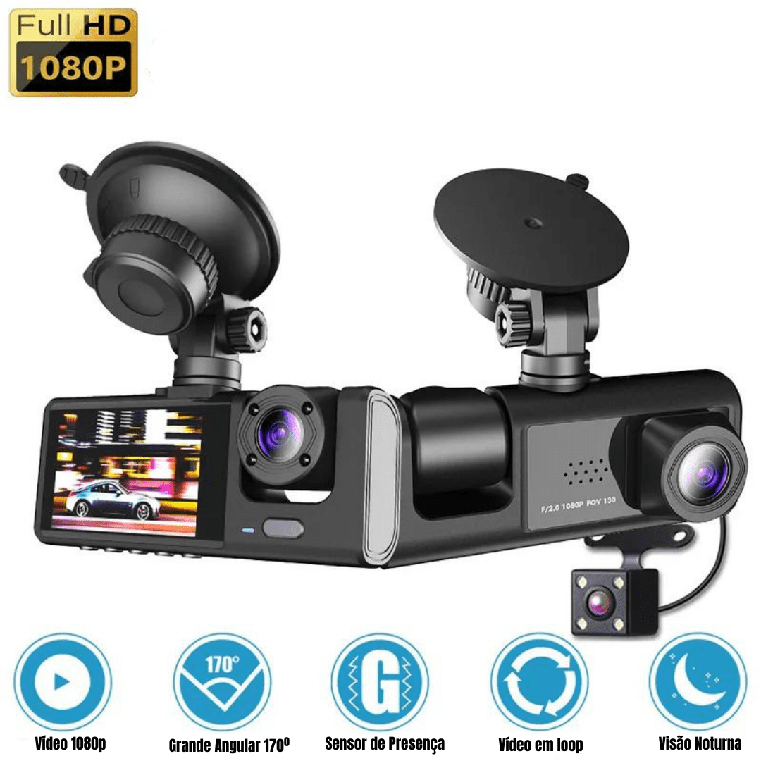 Câmera de Monitoramento Veicular com Visão Noturna HD - Segurança 24h para Carros e Caminhões