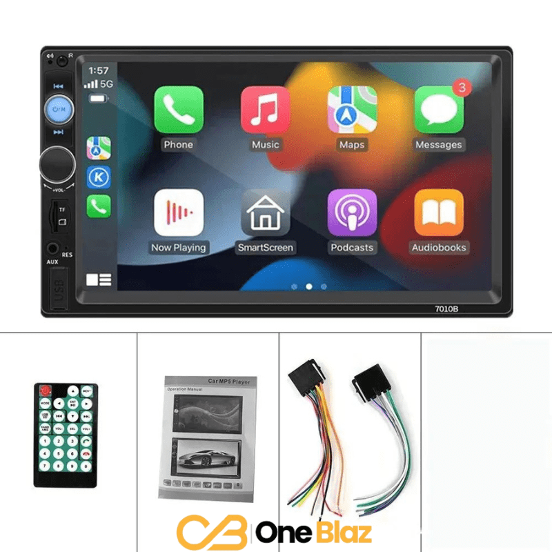 Central Multimídia Universal 2 Din 7” – Apple Carplay, Android Auto, Bluetooth e Câmera de Ré