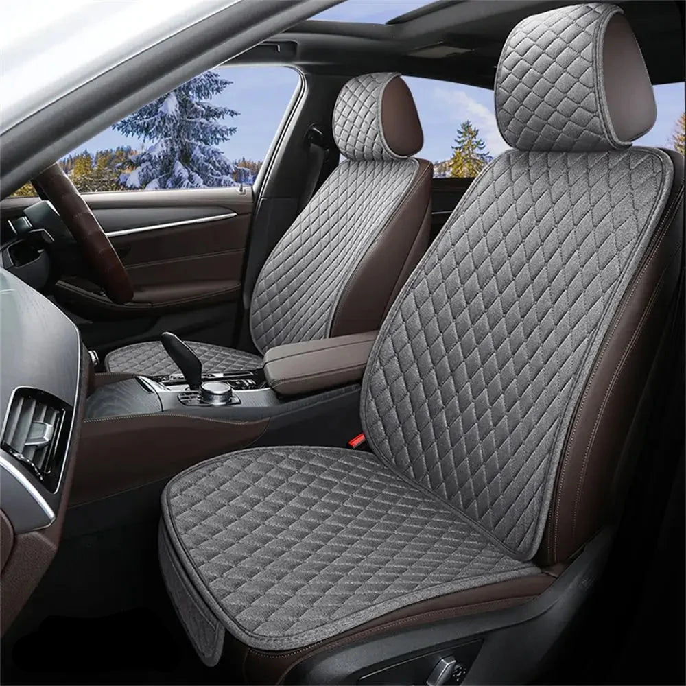 Breathable Universal Linen Car Seat Cover 4-Season Comfort