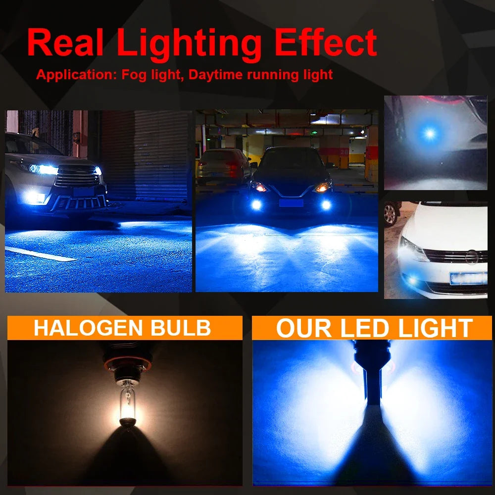 H8/H11/H16 Automotive LED Bulb 6000K Super White – High Power Headlight and Fog Light (2-Piece Kit)
