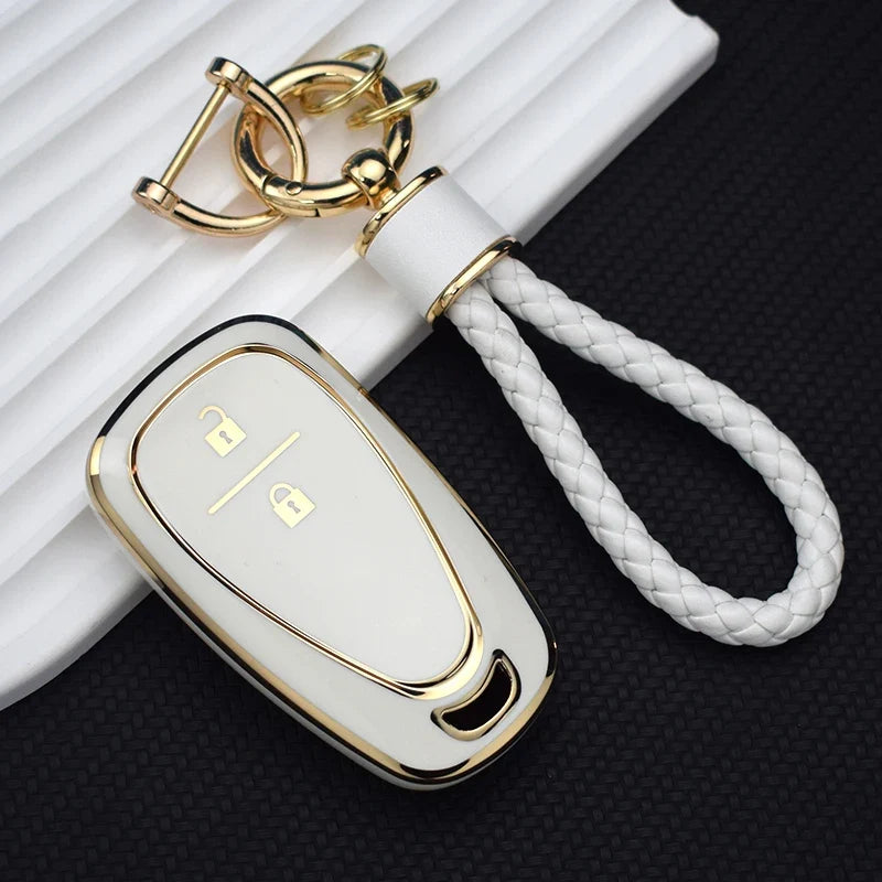 TPU Automotive Key Fob Cover for Chevrolet Cruze, Camaro, and Onix – Premium Anti-Scratch Protection