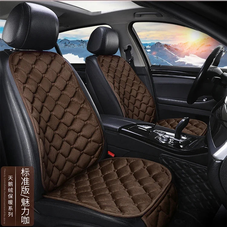 Plush Automotive Seat Cushion Winter – Universal Warm Non-Slip Cover (3-Piece Kit)