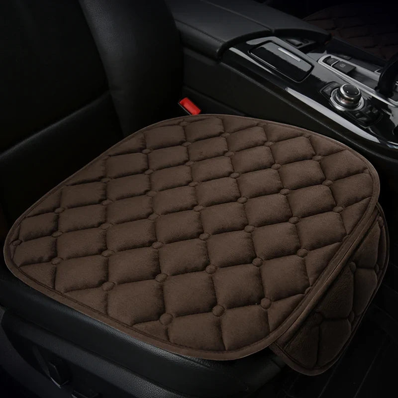 Plush Automotive Seat Cushion Winter – Universal Warm Non-Slip Cover (3-Piece Kit)