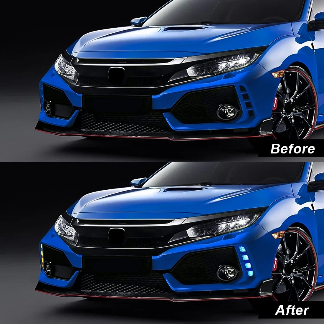 LED DRL for Honda Civic G10 Type R (2018–2020) – Daytime Running Light with Dynamic Sequential Turn Signal