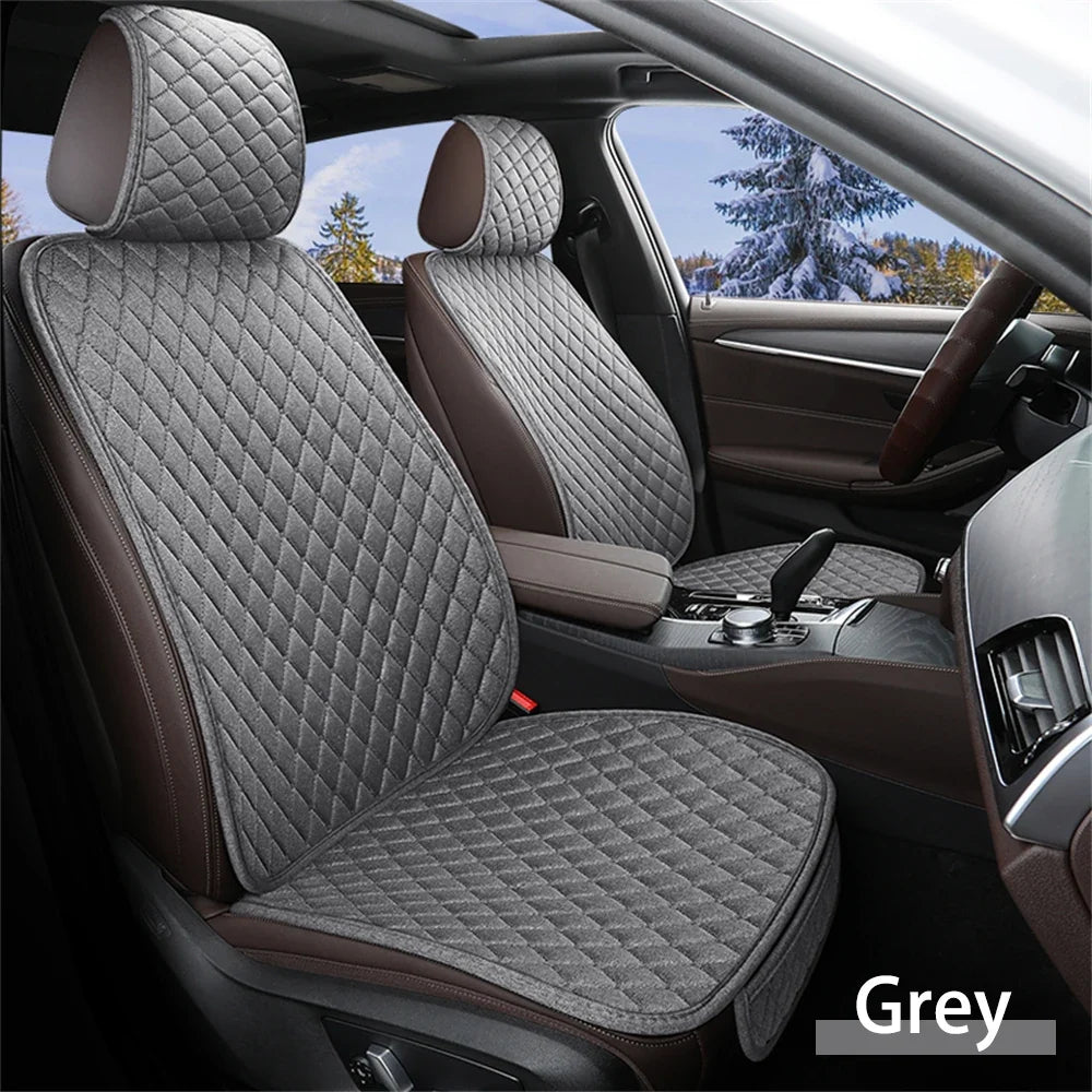 Breathable Universal Linen Car Seat Cover 4-Season Comfort