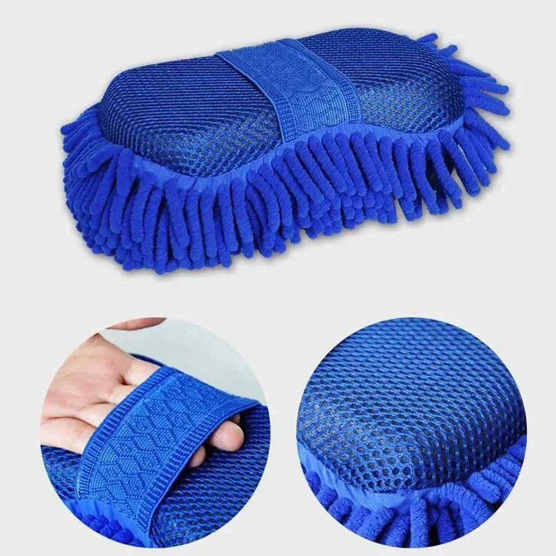 Chenille Microfiber Car Wash Mitt 2-Piece Kit