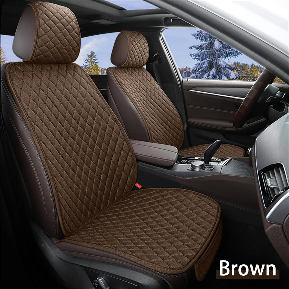 Breathable Universal Linen Car Seat Cover 4-Season Comfort