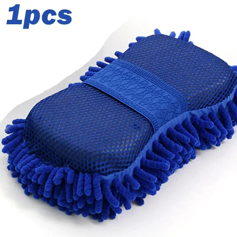 Chenille Microfiber Car Wash Mitt 2-Piece Kit