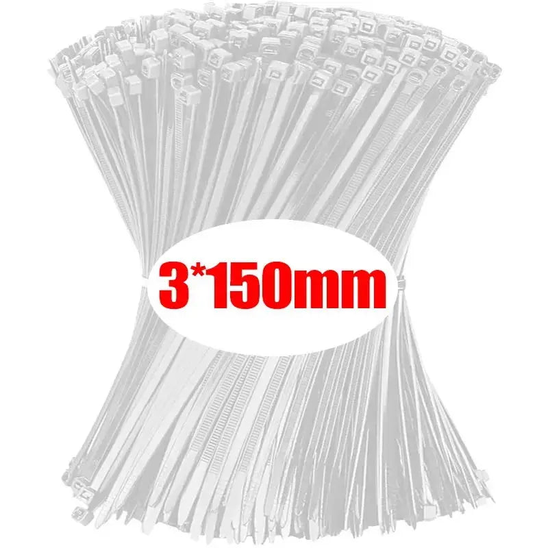 Abraçadeiras de Nylon para Cabos Kit 100 a 1000 Peças Auto Travante