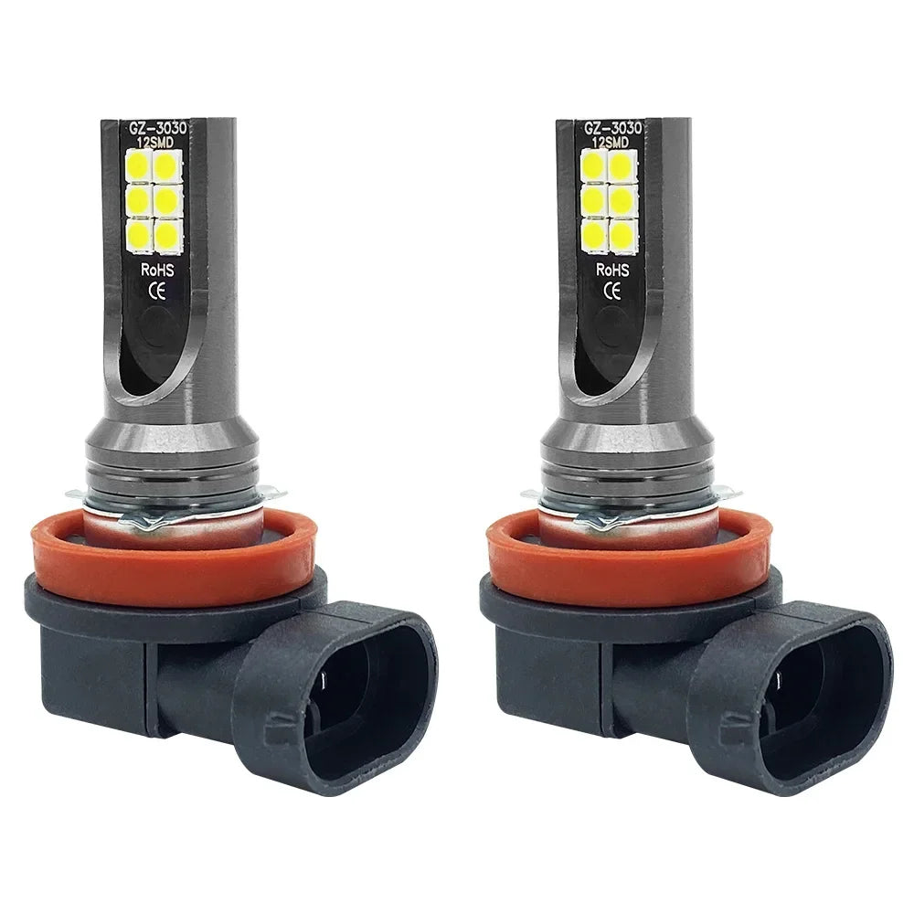 H11 H8 9005 9006 6000K Super White Automotive LED Bulbs