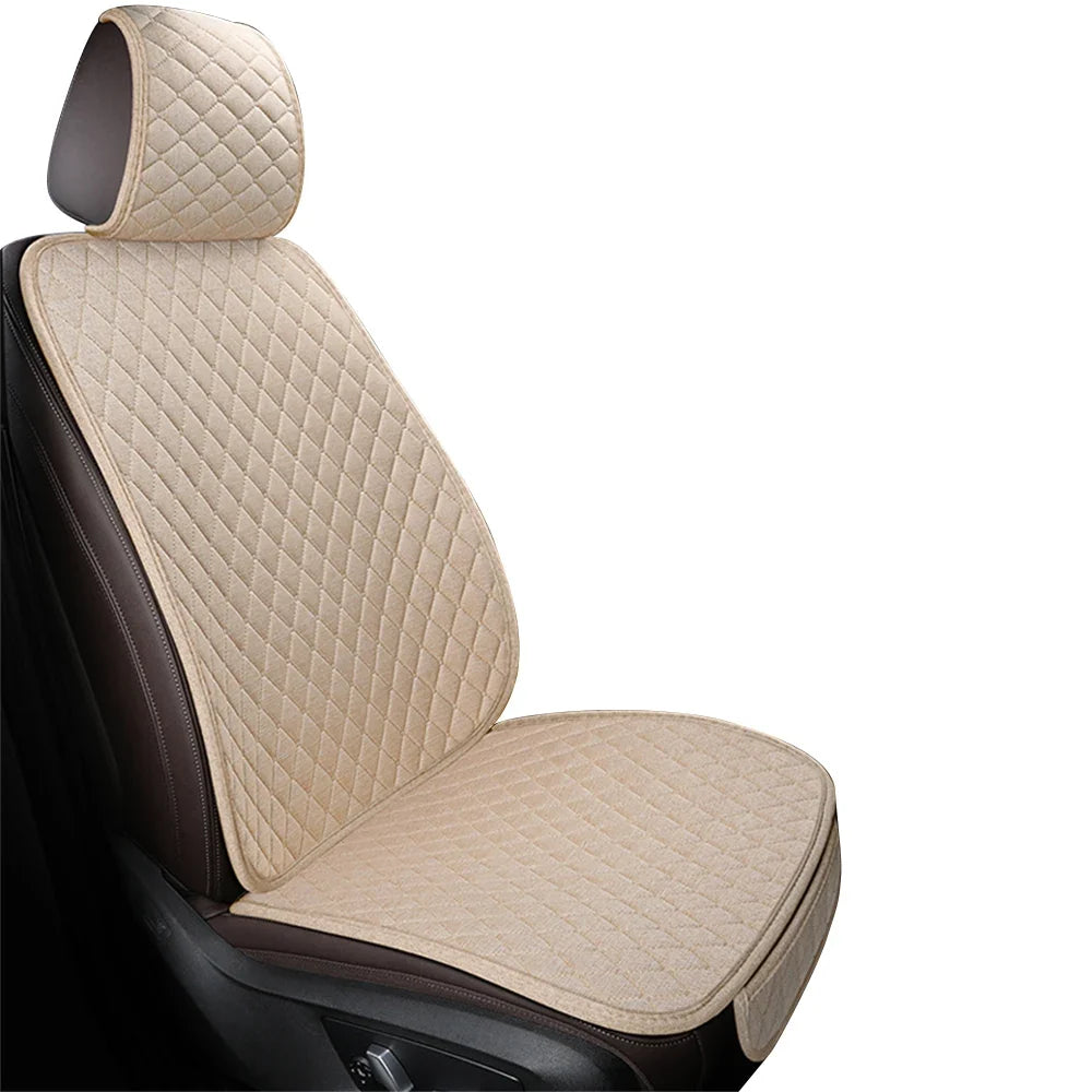 Breathable Universal Linen Car Seat Cover 4-Season Comfort