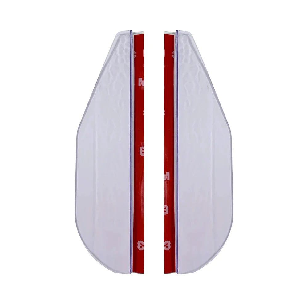 Automotive Anti-Rain Rearview Mirror Protector – Universal Rain Eyebrow Visor (2-Piece Kit)
