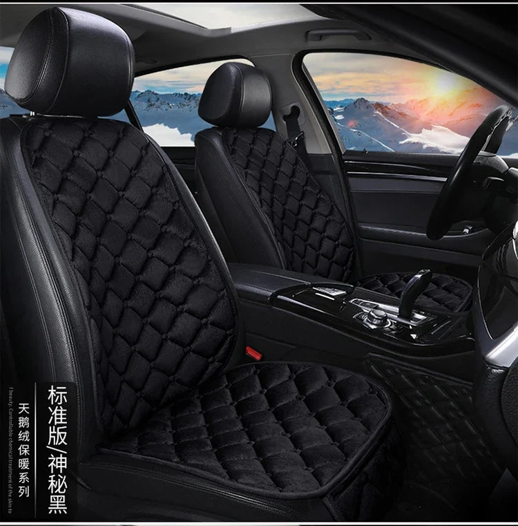 Plush Automotive Seat Cushion Winter – Universal Warm Non-Slip Cover (3-Piece Kit)