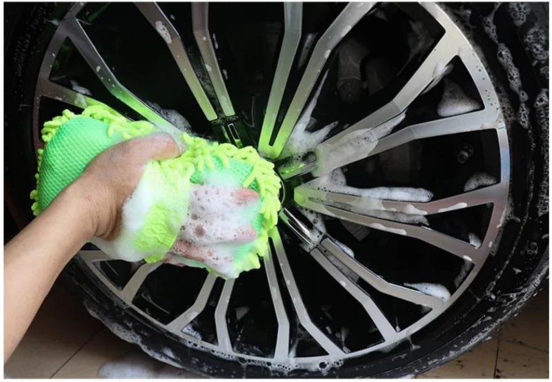 Luva de Microfibra para Lavagem Automotiva com Alta Absorção