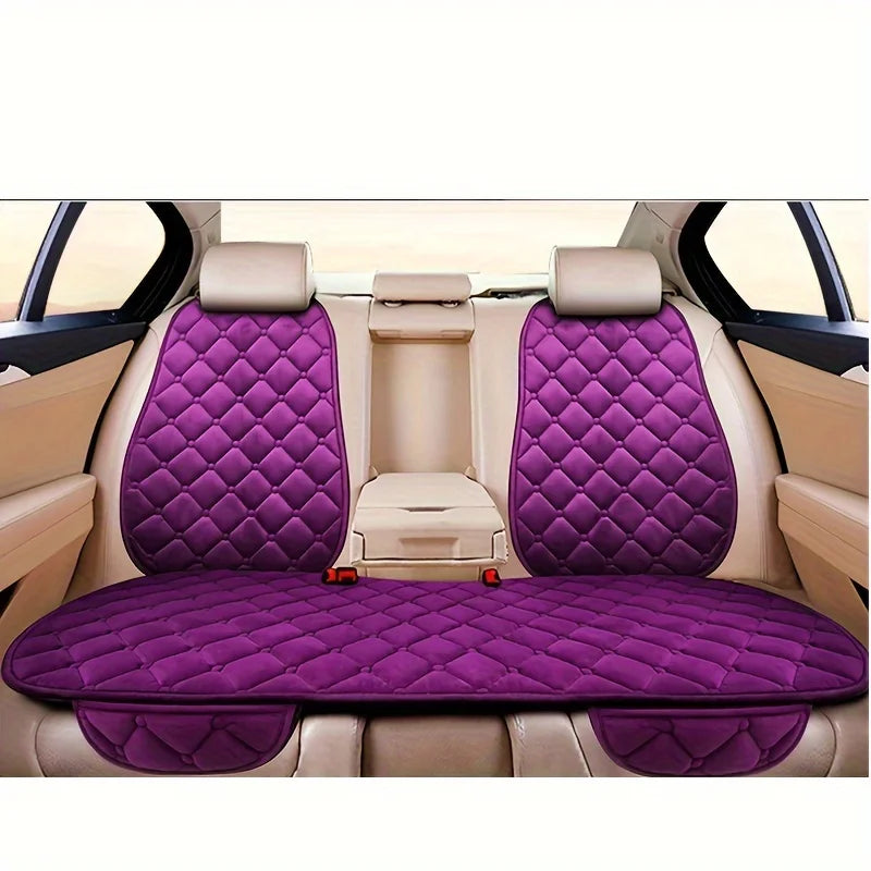 Plush Automotive Seat Cushion Winter – Universal Warm Non-Slip Cover (3-Piece Kit)