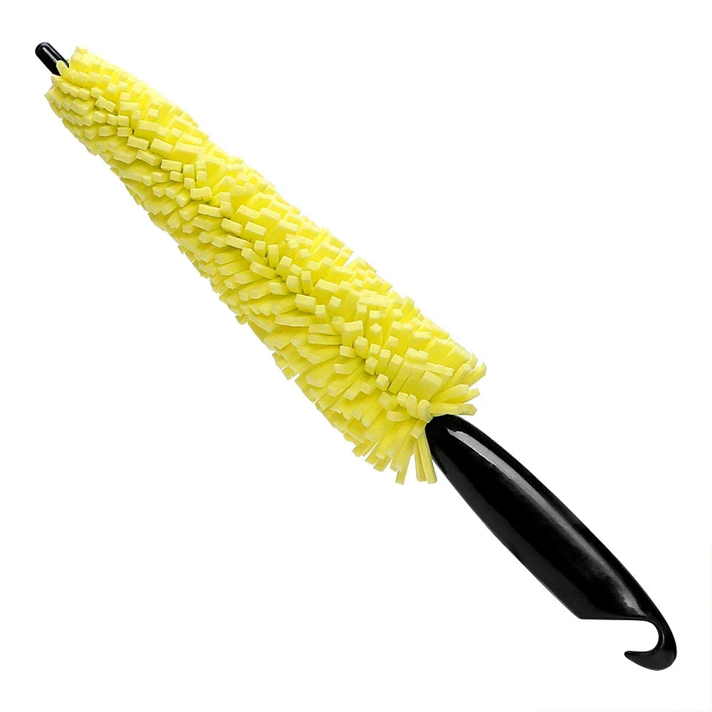 Automotive Wheel Cleaning Brush with Non-Slip Handle