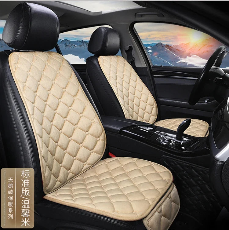 Plush Automotive Seat Cushion Winter – Universal Warm Non-Slip Cover (3-Piece Kit)