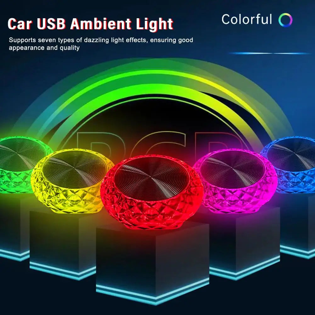 Mini USB LED Interior Car Light Portable Ambient Lighting