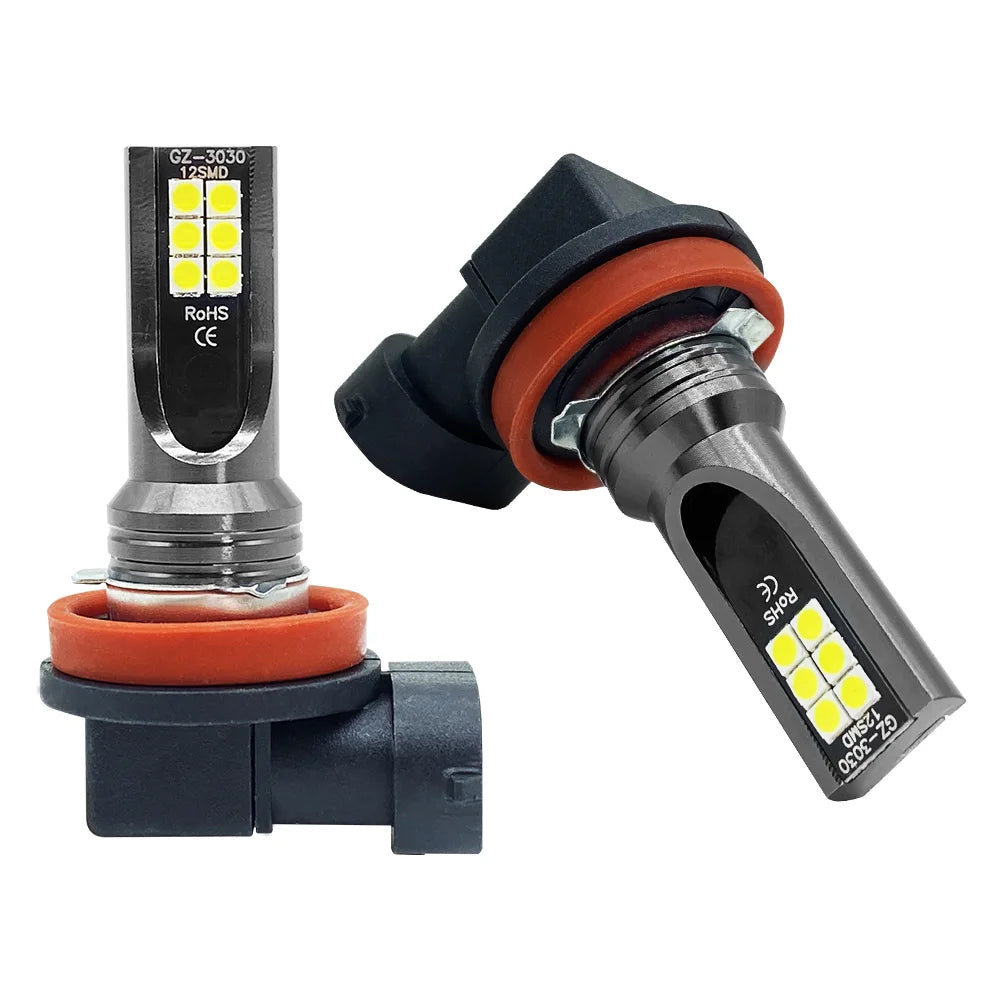 H8/H11/H16 Automotive LED Bulb 6000K Super White – High Power Headlight and Fog Light (2-Piece Kit)