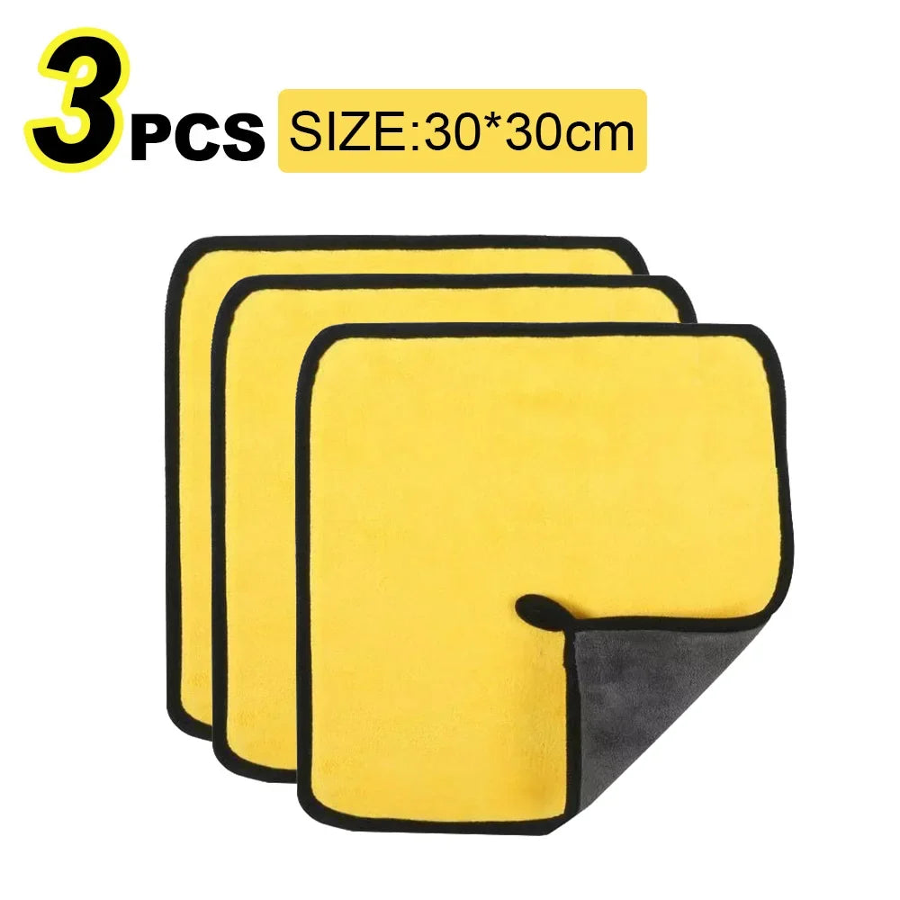5-Piece Automotive Microfiber Cloth Kit High Absorption for Cleaning