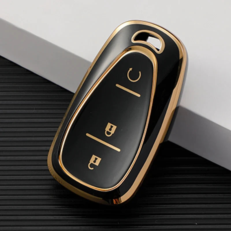 TPU Automotive Key Fob Cover for Chevrolet Cruze, Camaro, and Onix – Premium Anti-Scratch Protection