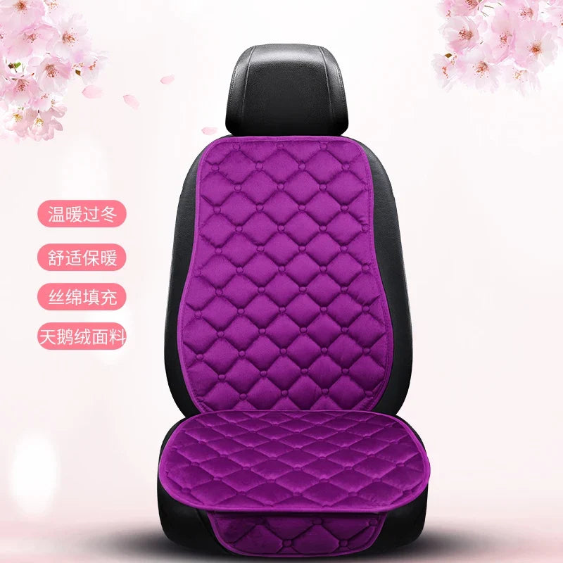 Plush Automotive Seat Cushion Winter – Universal Warm Non-Slip Cover (3-Piece Kit)