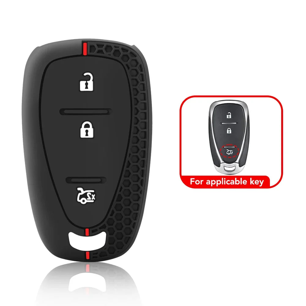 Silicone Car Key Cover for Chevrolet Cruze, Camaro, and Onix – Complete Anti-Scratch Protection