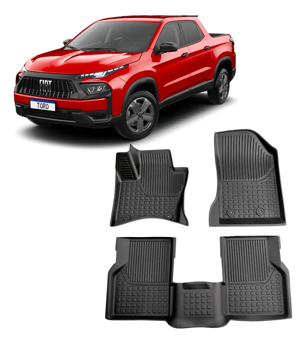 Custom Fit Tray Floor Mats for Fiat Toro 16/26 Full Set