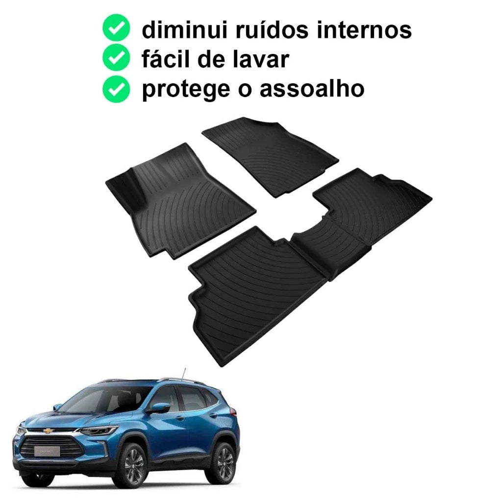 Custom-fit Tray Floor Mats for Chevrolet Tracker 2019 to 2026, Full Set