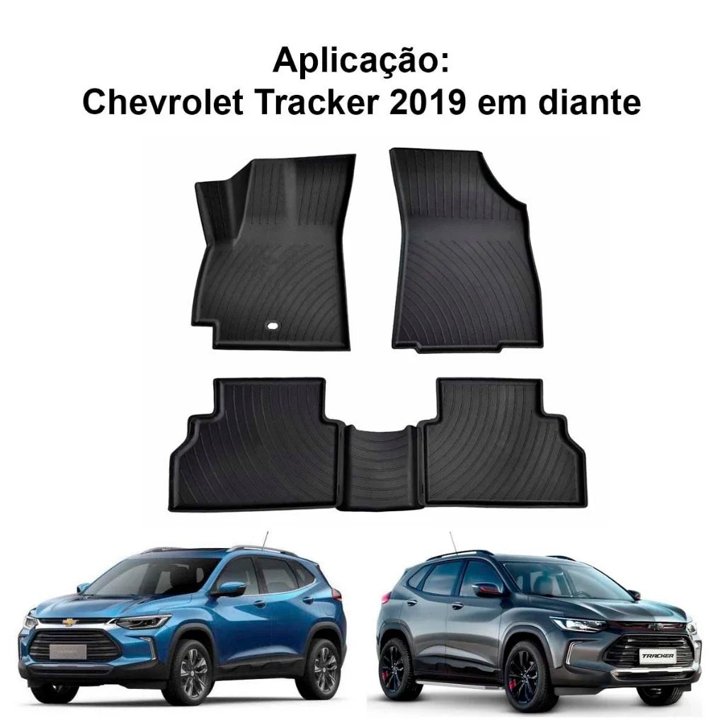 Custom-fit Tray Floor Mats for Chevrolet Tracker 2019 to 2026, Full Set