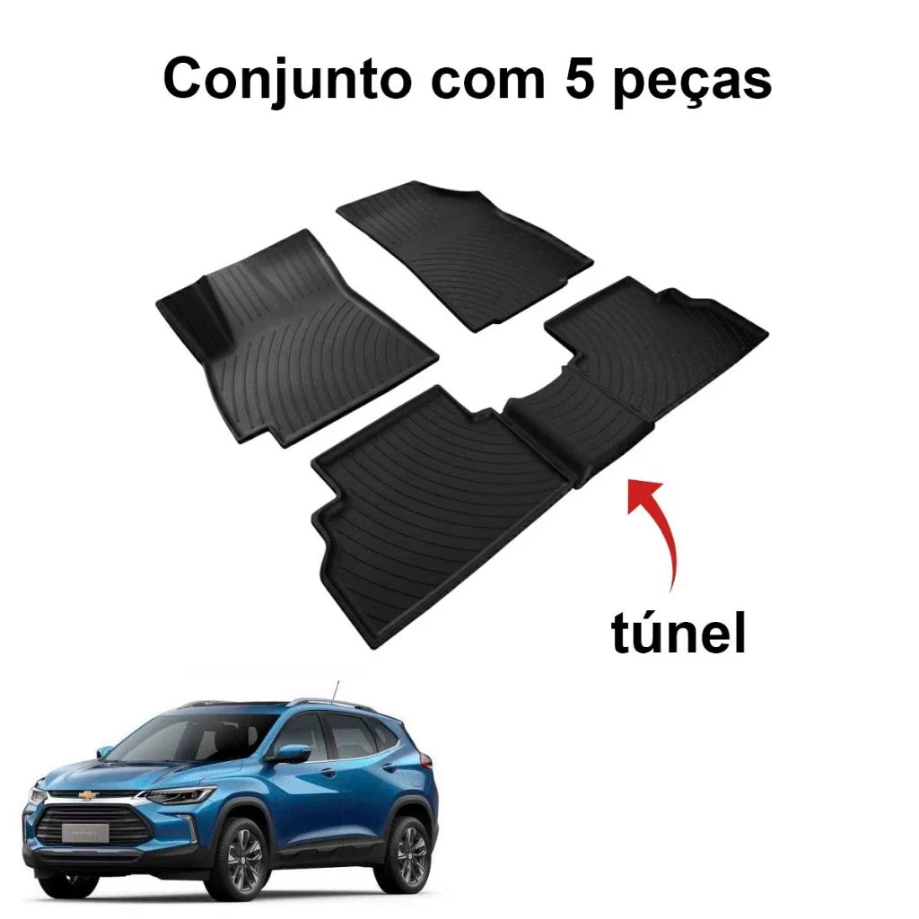Custom-fit Tray Floor Mats for Chevrolet Tracker 2019 to 2026, Full Set
