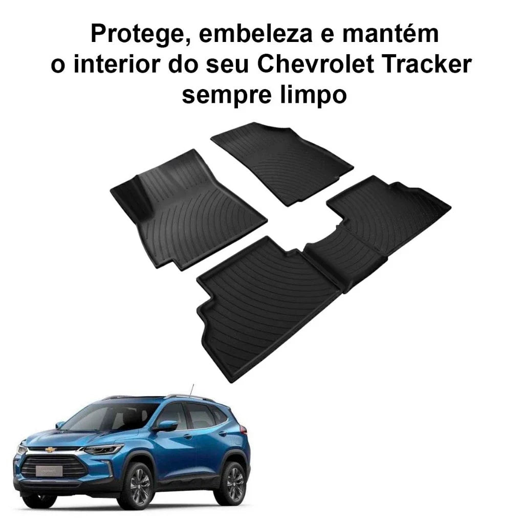Custom-fit Tray Floor Mats for Chevrolet Tracker 2019 to 2026, Full Set