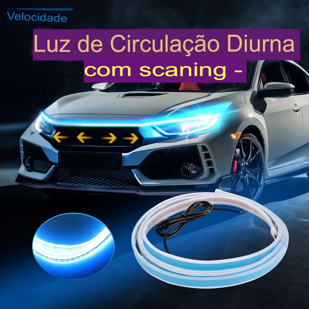 Fita LED Automotiva à Prova D'água - Iluminação Personalizada para Carros