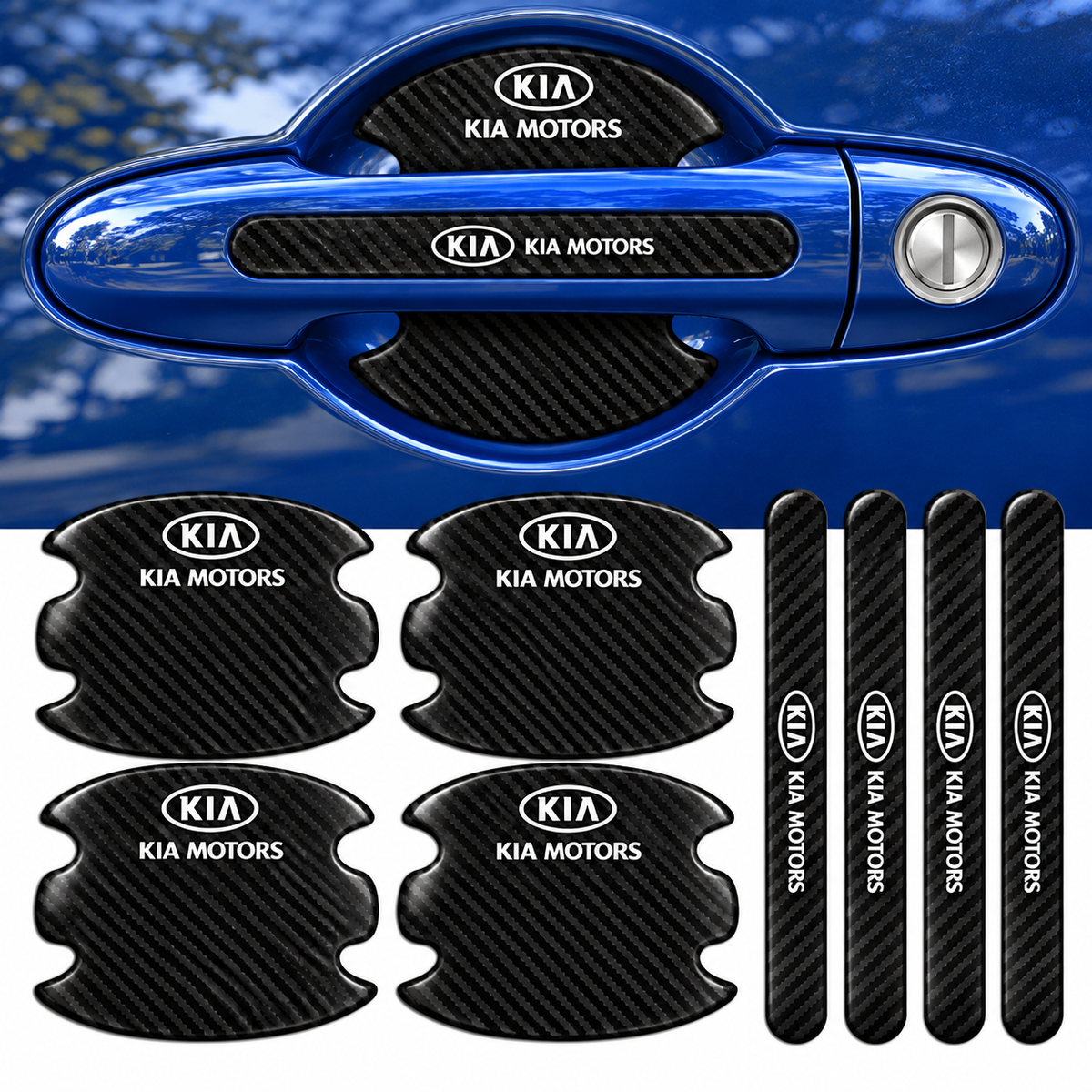 Adesivo Protetor de Maçaneta Automotiva para Chevrolet – Kit 8 Peças Anti Risco Porta Carro