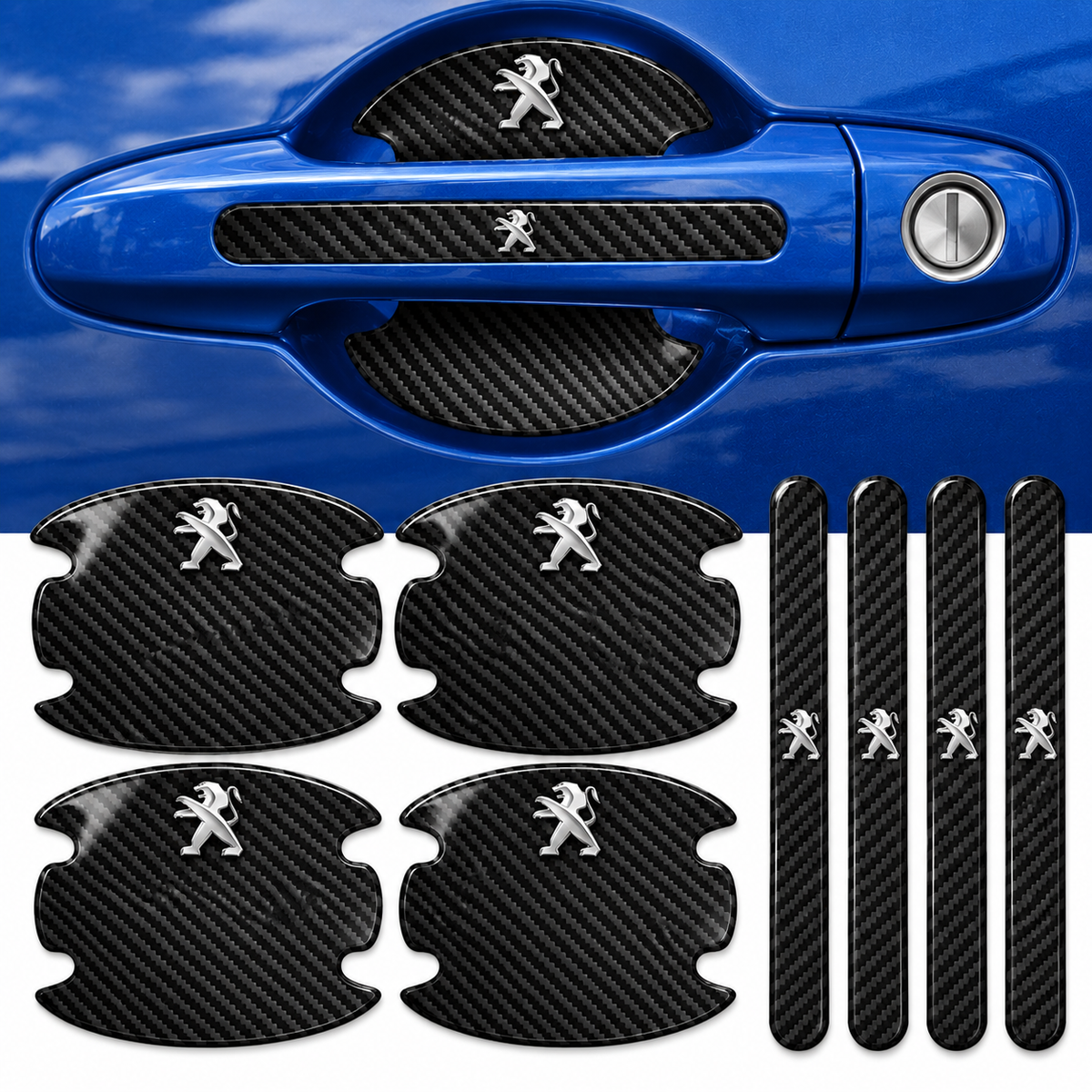Adesivo Protetor de Maçaneta Automotiva para Chevrolet – Kit 8 Peças Anti Risco Porta Carro