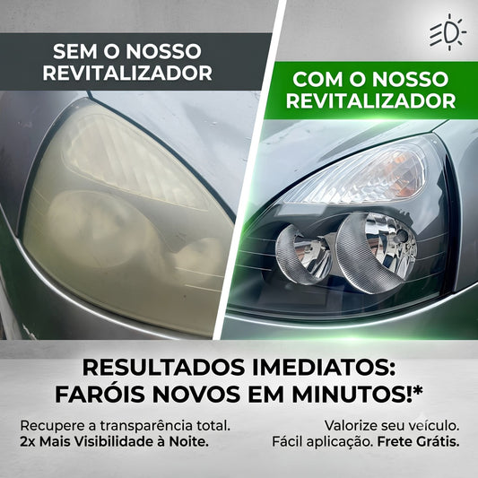 Renovador de Farol Tira Amarelado  e Aspecto Fosco 50ml + Estopa..