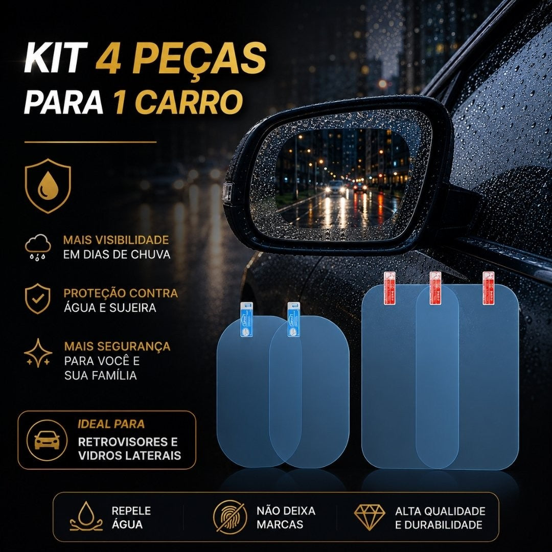 4-Piece Premium Side Mirror Film Kit – Clear Vision in the Rain