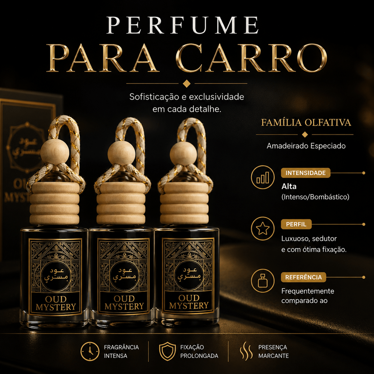 Aromatizante Automotivo Árabe  3 Unidades- Escolha sua Fragrância