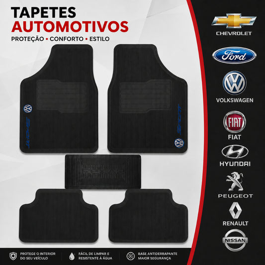 Tapete Automotivo Universal 5 peças+Brinde