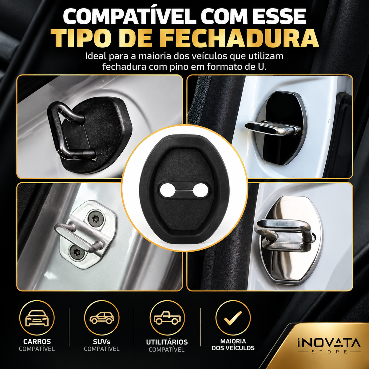 Automotive Door Lock Protector Kit – 4 Pieces (1 Kit = 4 Doors)