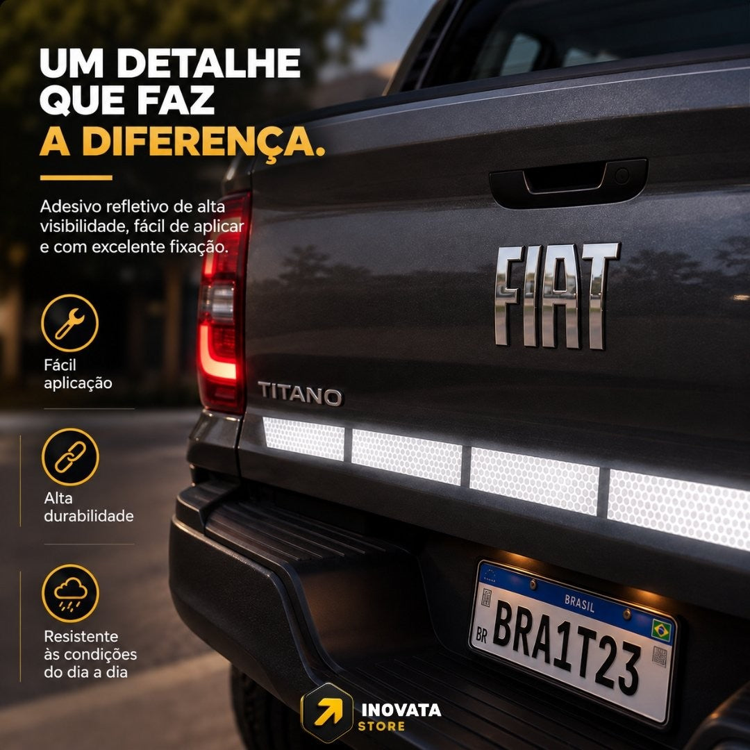 Fita de Segurança Refletiva — Evite Batidas Traseiras