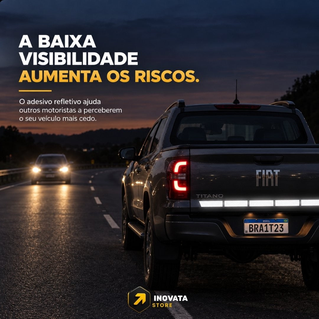 Fita de Segurança Refletiva — Evite Batidas Traseiras
