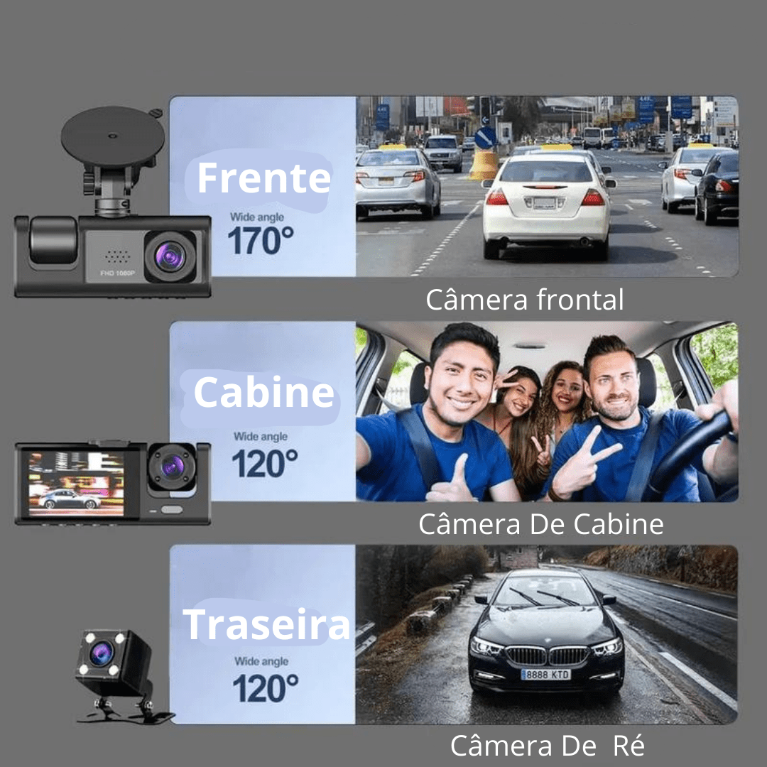 Câmera de Monitoramento Veicular com Visão Noturna HD - Segurança 24h para Carros e Caminhões