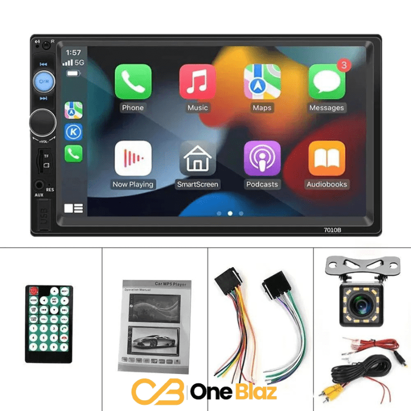 Central Multimídia Universal 2 Din 7” – Apple Carplay, Android Auto, Bluetooth e Câmera de Ré