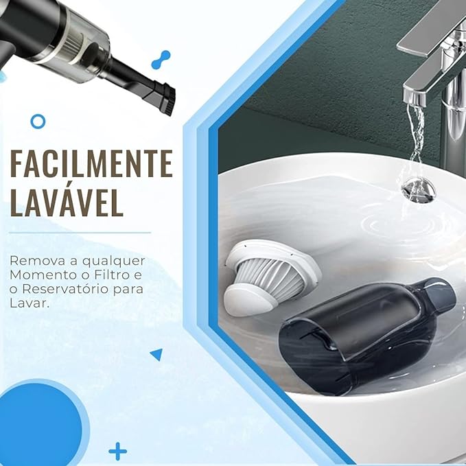 Rechargeable Portable Car Vacuum Cleaner - Powerful and Compact Suction