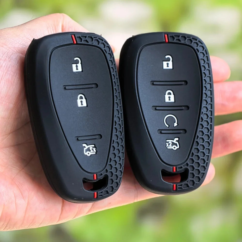 Silicone Car Key Cover for Chevrolet Cruze, Camaro, and Onix – Complete Anti-Scratch Protection