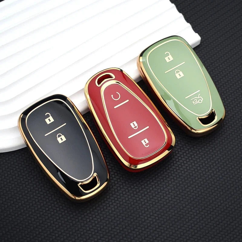 TPU Automotive Key Fob Cover for Chevrolet Cruze, Camaro, and Onix – Premium Anti-Scratch Protection